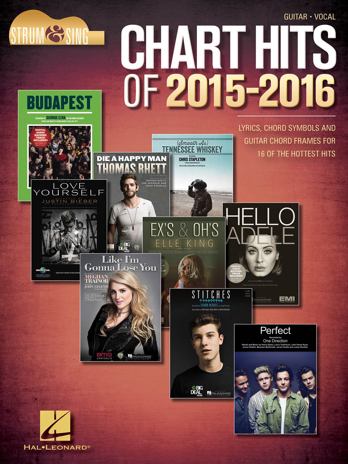 Chart Hits of 2015-2016 - Strum & Sing Guitar: Lyrics, Chord Symbols and Guitar Chord Frames for 16 of the Hottest Hits