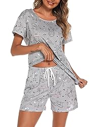 ENJOYNIGHT Womens Pajama Shorts Sets Cotton Pjs