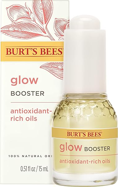 BURT’S BEES GLOW BOOSTER FACE SERUM WITH ANTIOXIDANT-RICH OILS FOR NORMAL AND COMBINATION SKIN, 0.51 FLUID OUNCES