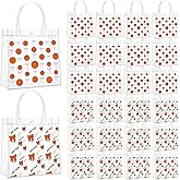 24 Pcs Basketball Clear Goodie Bags with Handles PVC Basketball Gift Bags Sport Theme Party Favor for Team Gifts Birthday, 8 x 8 x 3.15''