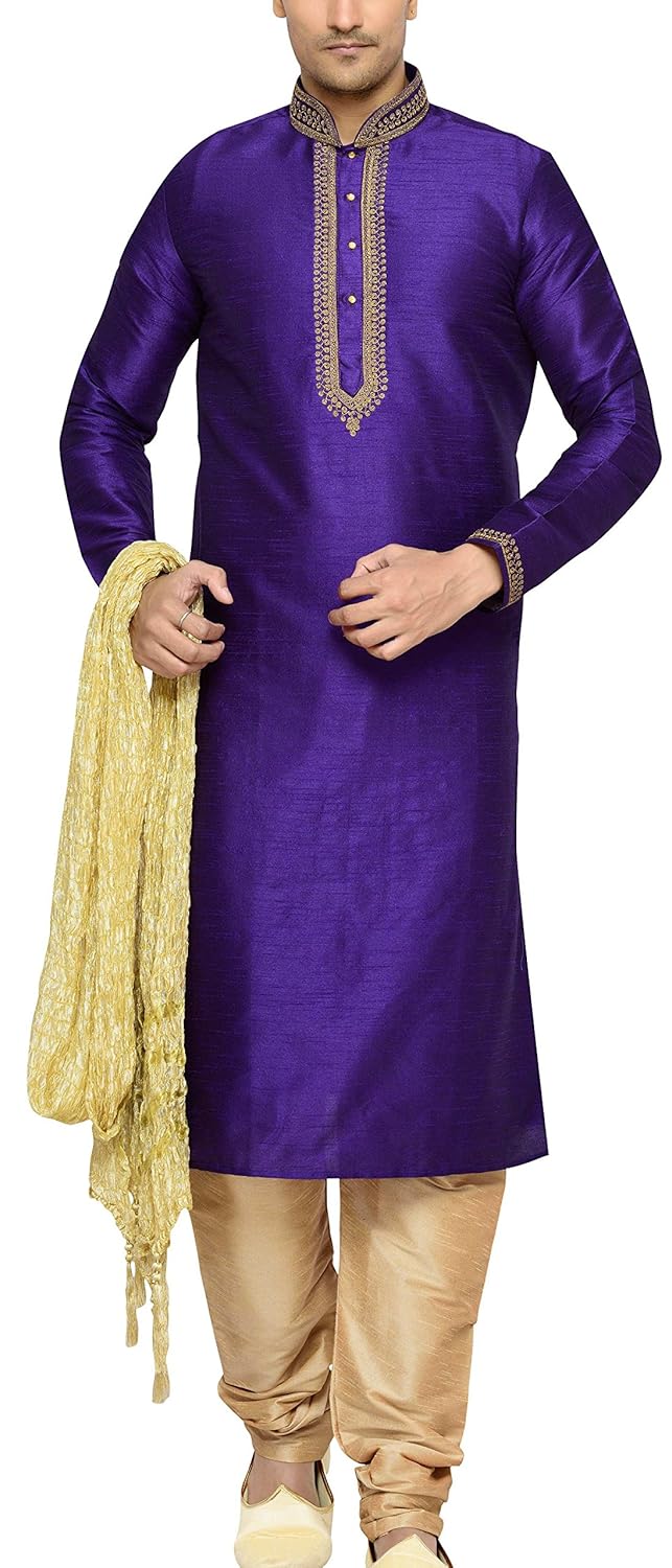indian poshakh men's silk sherwani