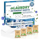 FIXSMITH Laundry Detergent Sheets - 200 Loads (100 Sheets) Fresh Linen Scent - Hypoallergenic,Eco Friendly Laundry Detergent Strips Ultra-Concentrated Travel Detergent Sheets.Plastic-Free,Liquidless