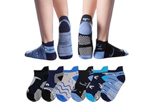 Eyean Kids Ankle Cotton Socks Cute Animal Pattern Soft Non Slip Boys Girls No Show Socks 6 Pairs
