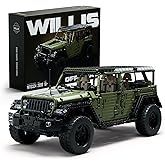 Nifeliz Willis 4x4 Off-Road Car Building Set, Military-Style Vehicle Model Set for Adults, Ideal Gift for Off-Road Lovers to 