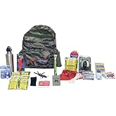 Ready America 70211 2-Person 3-Day Outdoor Survival Kit | 2400 Calorie Food Bar, Water Pouches, First Aid Kit, Survival Whistle, Headlamp, Blanket, Poncho, Knife &amp; Steel Bottle