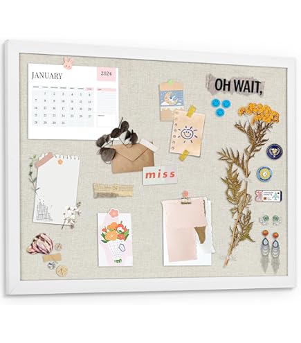 SOFE Pink Bulletin Board Linen Fabric Pin Board, 21"×27" Vision Board Wall Decorative Home Picture Photo F21297fc F0bf 4c82 Bf32 28812c6082d5.e7f6e2046f60ac395d1cbaaf5028e60d