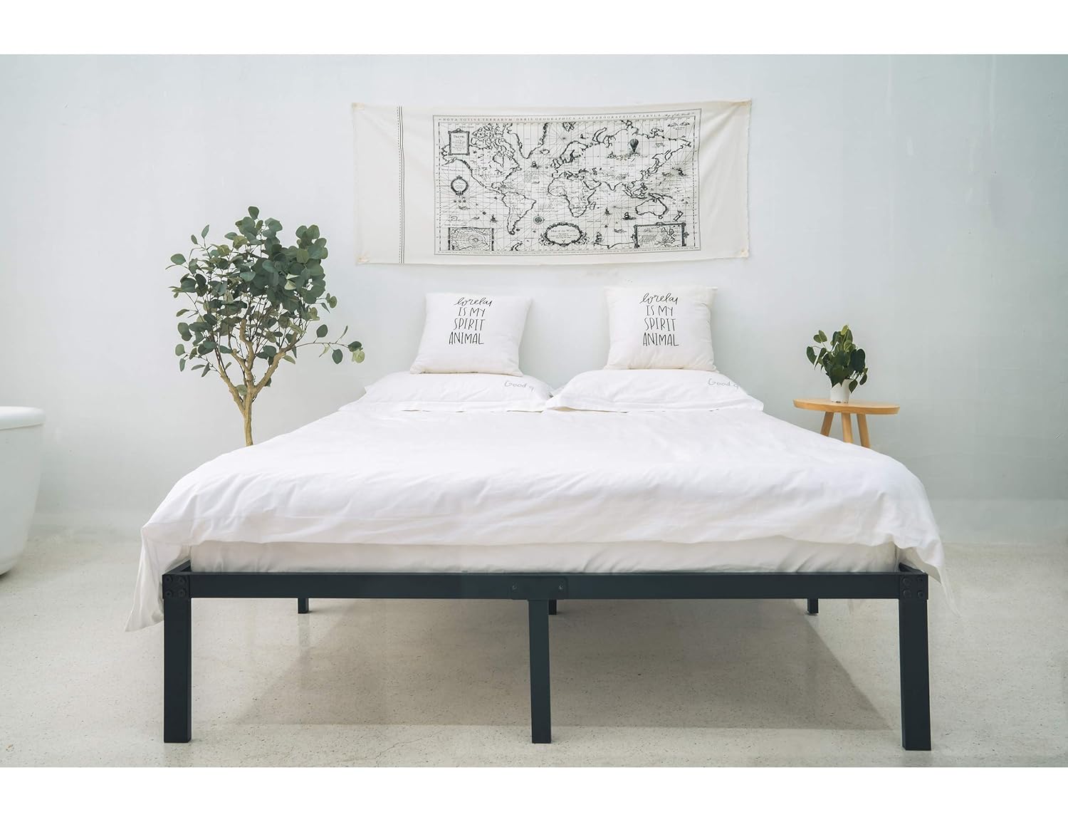 Best queen size metal bed frame with box spring