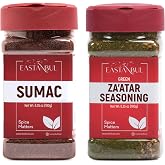 Sumac and Zaatar Set, Ground Sumac 6.4oz, Za'atar Seasoning 6.4oz, Twin Set | Essential Duo, Za'atar Seasoning for Breads, Salads, Meats, Hummus, Ground Sumak and Zatar