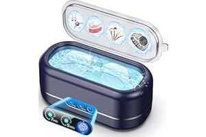 SEEPARK Professional Ultrasonic Jewelry Cleaner with Digital Timer,50KHz Ultrasonic Cleaner Machine with 304 Stainless Steel for Jewelry,Eyeglasses, Rings, Coin, Watch Strap, Tools, Dentures, Hygiene Items