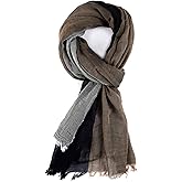 GERINLY Color Block Winter Scarf for Men Long Neck Wraps Shawl Urbanstyle Scarf Gift for Men