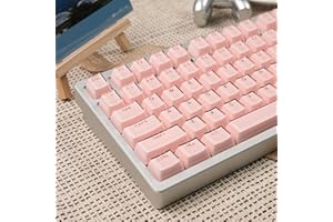 mintcaps Keycaps - 123 Keys Crystal Pink Translucent Custom Keyboard Keycap OEM Profile Cute Keycaps for 60/65/75/100 Cherry 