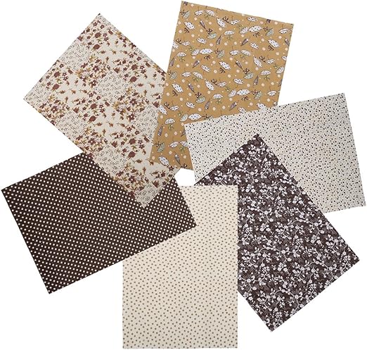 6pcs Tela de Algodón para Patchwork 25 * 25cm: Amazon.es: Hogar