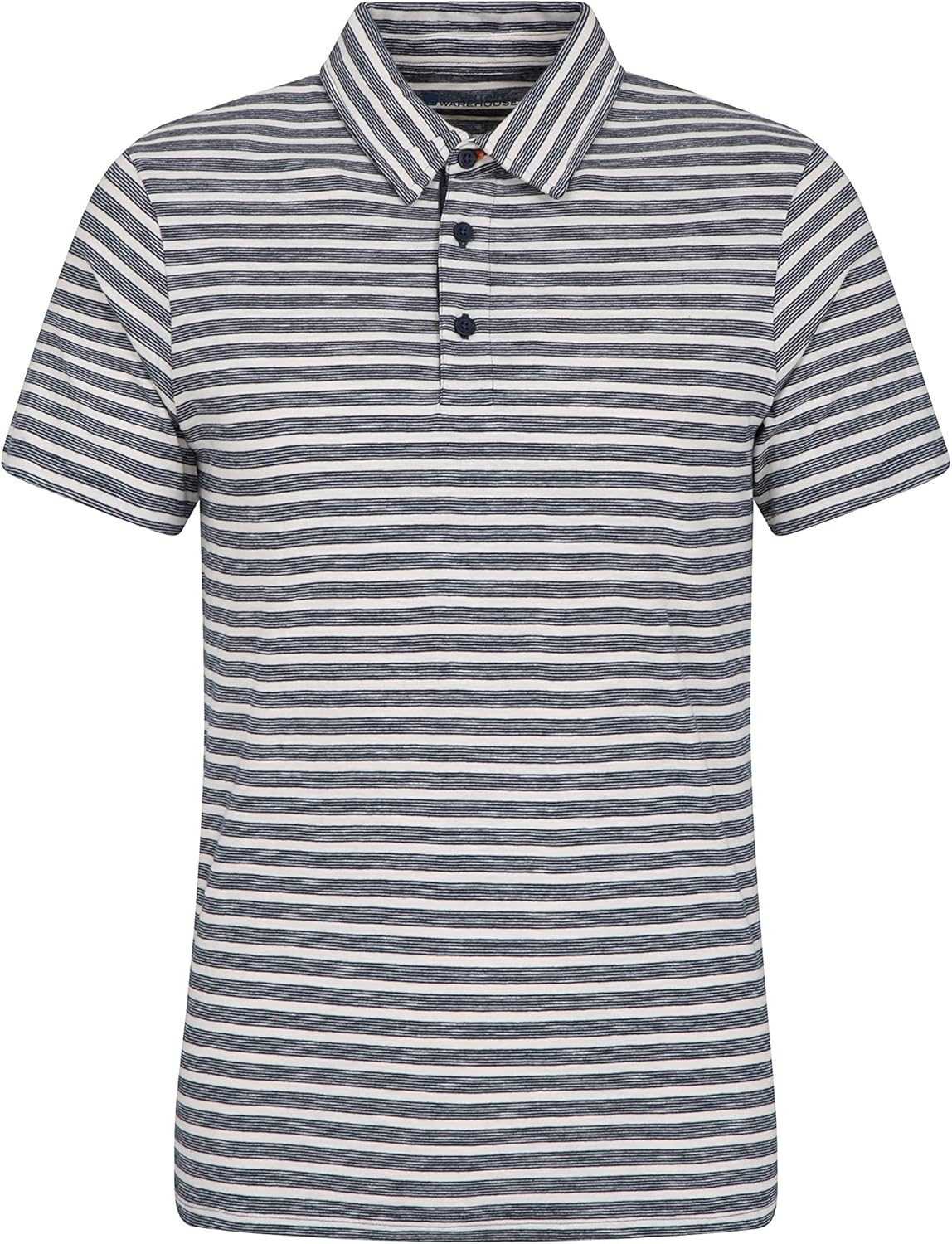 Mountain Warehouse Breton Mens Stripe Polo Shirt Lightweight Top