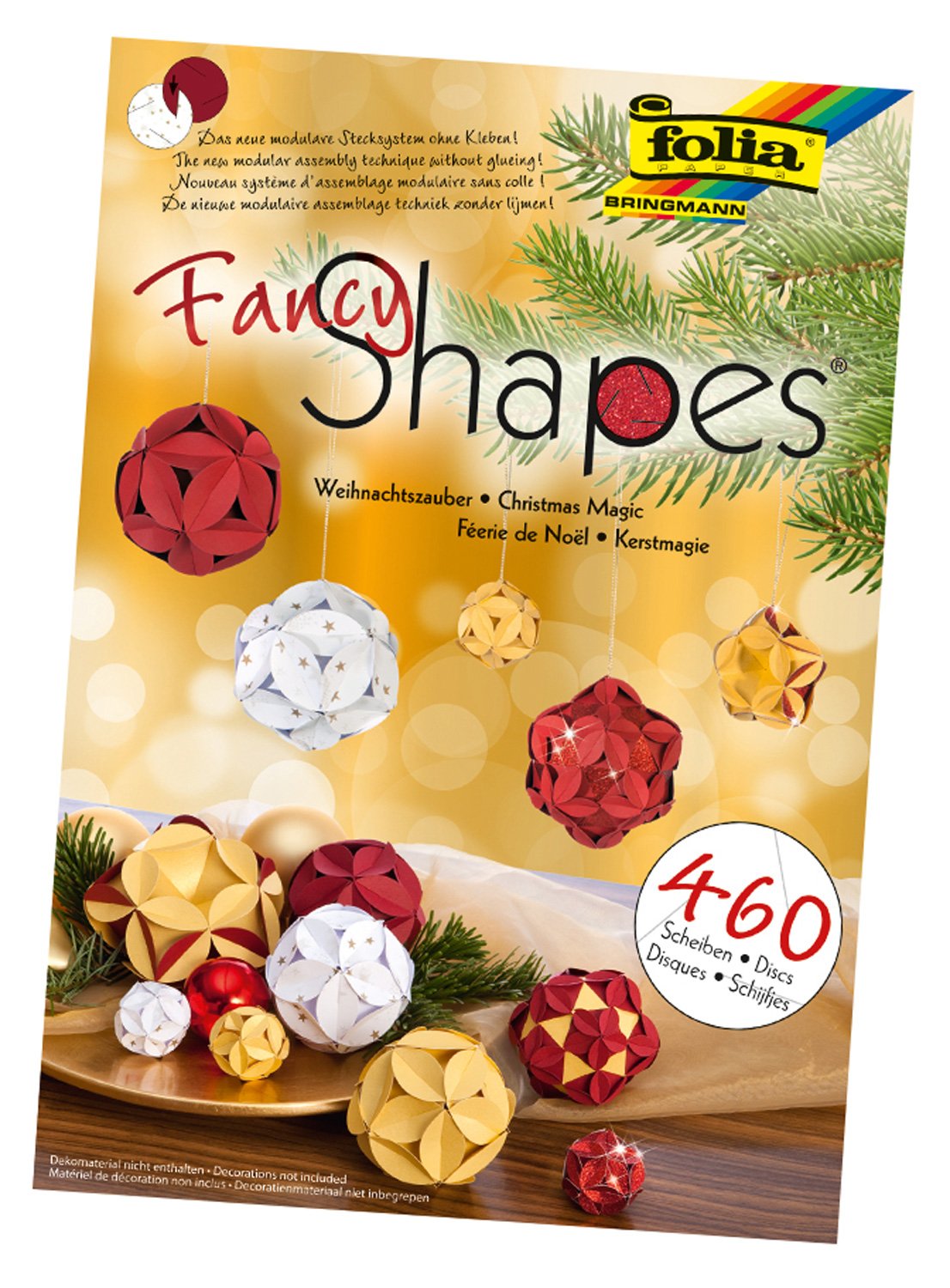 folia 25029 Fancy Shapes Set Christmas Magic Ideal as Decoration in Floor Vases, Decorative Bowls or Wreath