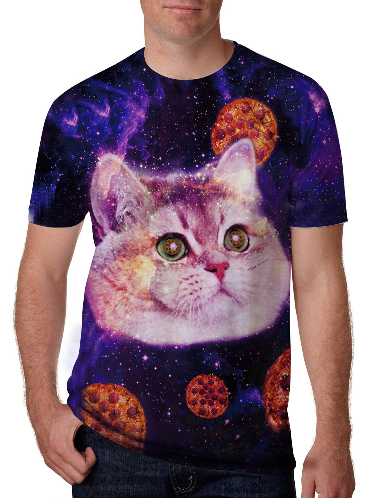 Leapparel Unisex Galaxy Outerspace Printed Personalized Cool T Shirts Tees Clothing XL