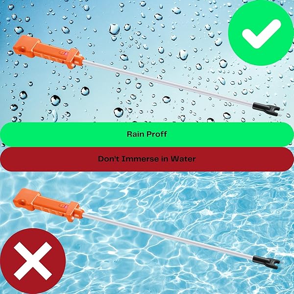 CATTLE PROD, RECHARGEABLE ELECTRIC LIVESTOCK PROD WITH 2 LED LIGHTS, WATERPROOF ANIMAL PROD FOR LIVESTOCK MANAGEMENT AND FARM RANCH HERDING, CATTLE PROD WITH FLEXIBLE SHAFT FOR COWS, HOGS, DOGS, GOATS