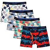 INNERSY Boys' Underwear Breathable Quick Dry Boxer Briefs with Fly for 6-18 Teen Boys 4 Pack
