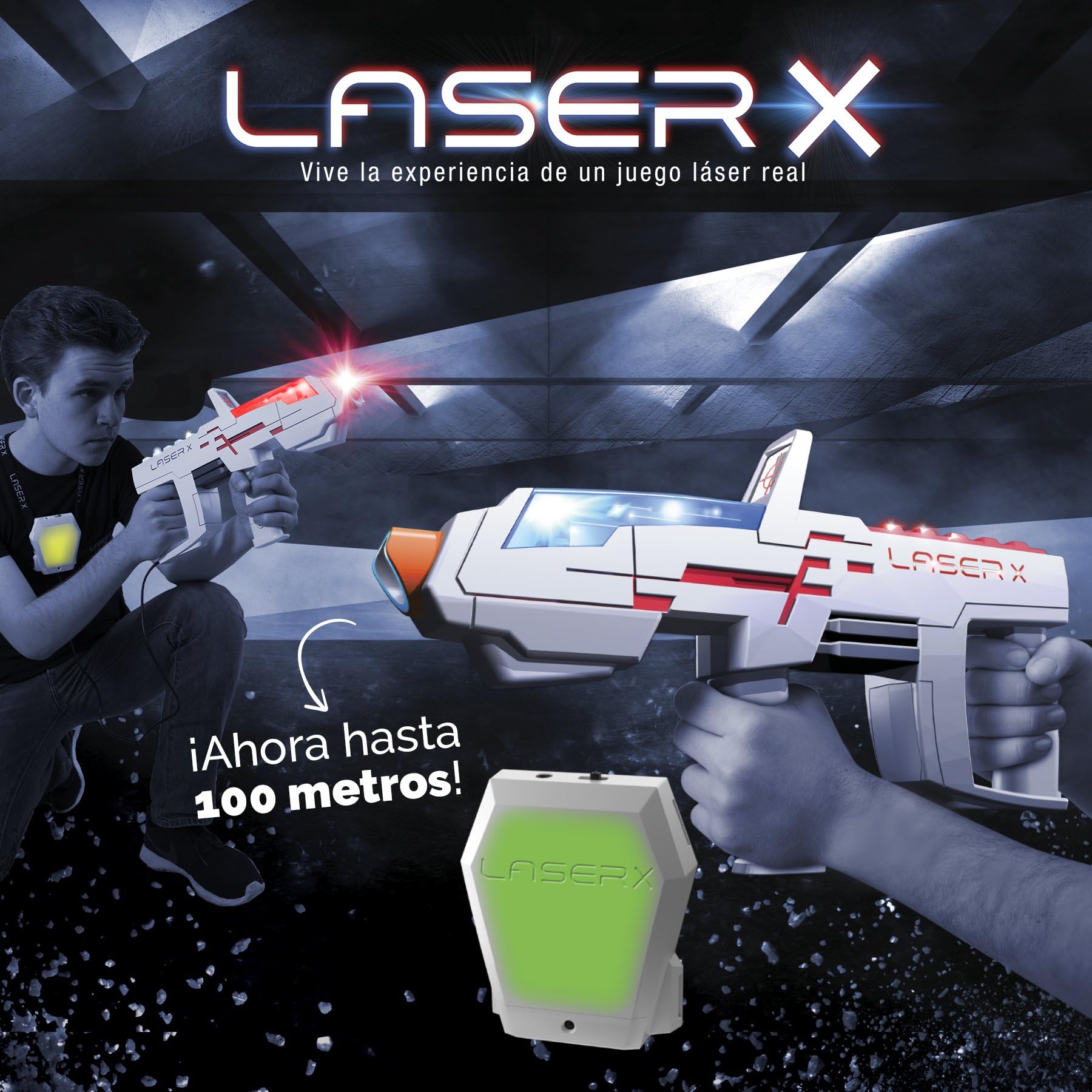 Laser X Long Range Gun (Cife 98139), White and Grey Spain