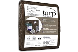 Kotap 6-ft x 8-ft Reversible Brown/Green Poly Tarp, Item: TBG-0608