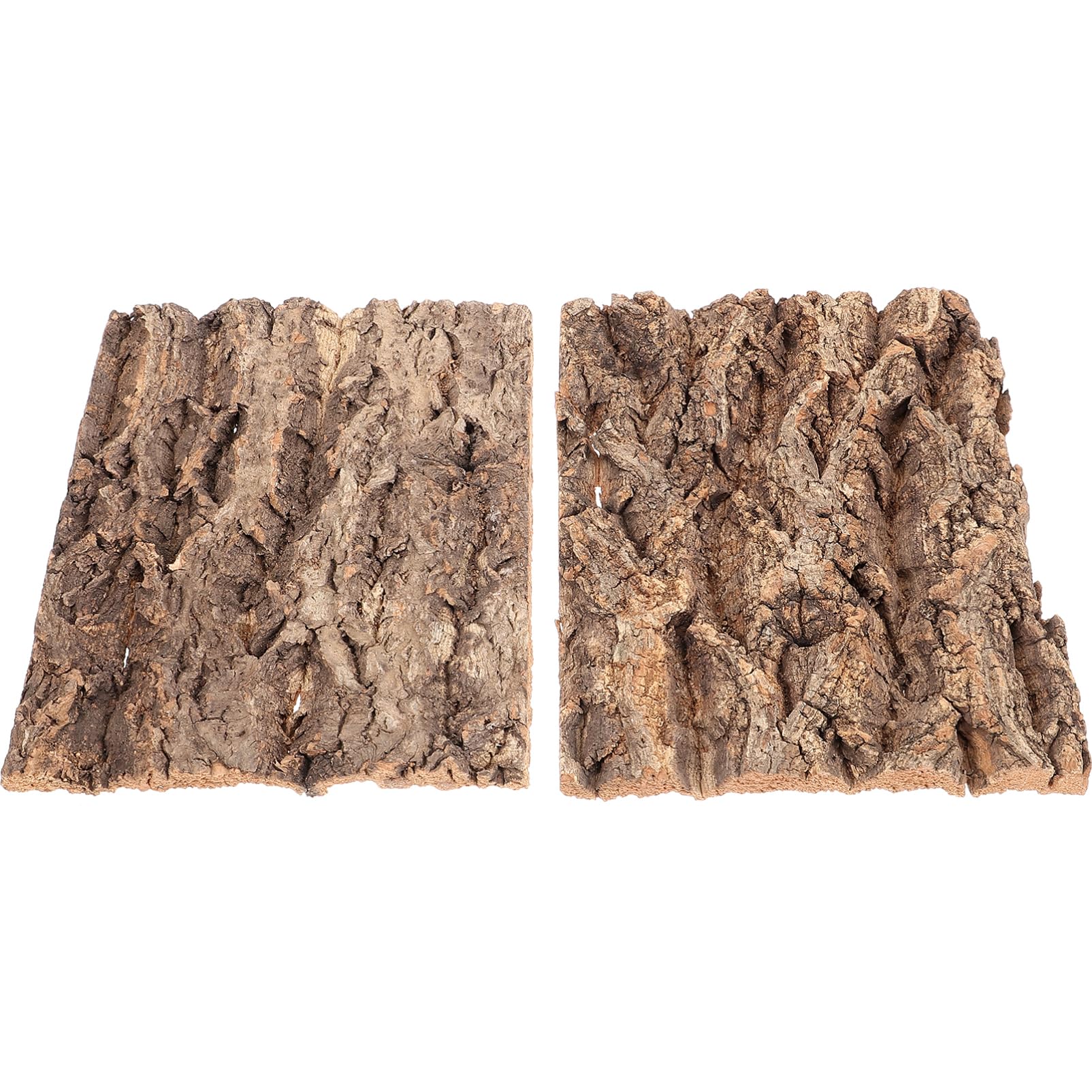 Yardwe 2pcs Bark Decoration Cork Bark Pet Accessories Reptilians Spider Cave Reptiles Cork Hide Reptile Tree Board Turtle Climbing Platforms Reptile Terrarium Accessories Cork Bark Decor
