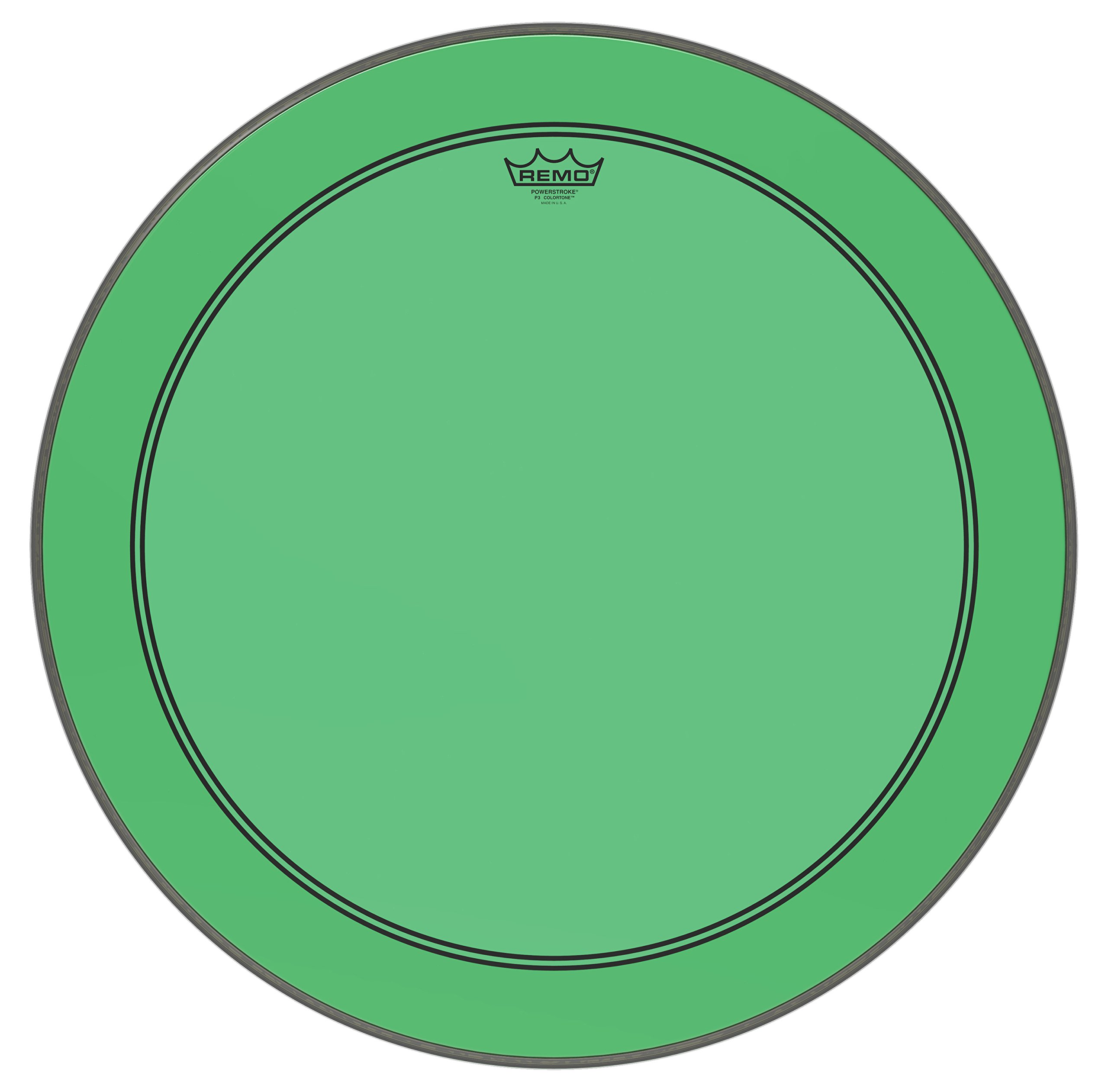 Remo Powerstroke 3 Colortone Green Bass Drum Head, 26" P3-1326-CT-GN