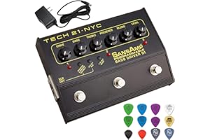 BRISKDROP Tech 21 PBDR SansAmp Programmable Bass Driver DI Bundle with Power Supply and Dunlop Pick Pack
