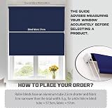 Funky Gadgets Navy Thermal Blackout Roller Blind 90x210 Easy Fit Child Safe view 3