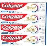 Colgate Total Active Prevention Whitening Gel Toothpaste with Fluoride, Bulk with Clinically Proven Formula That Fights Plaqu