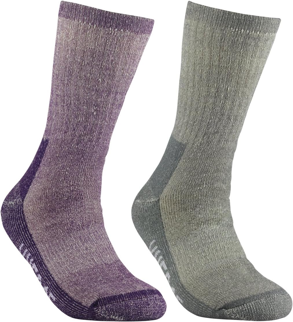 YUEDGE Women's Merino Wool Hiking Walking Trekking Socks Merino Wool Cushioned Crew Socks For Hiking Backpacking Climbing Winter