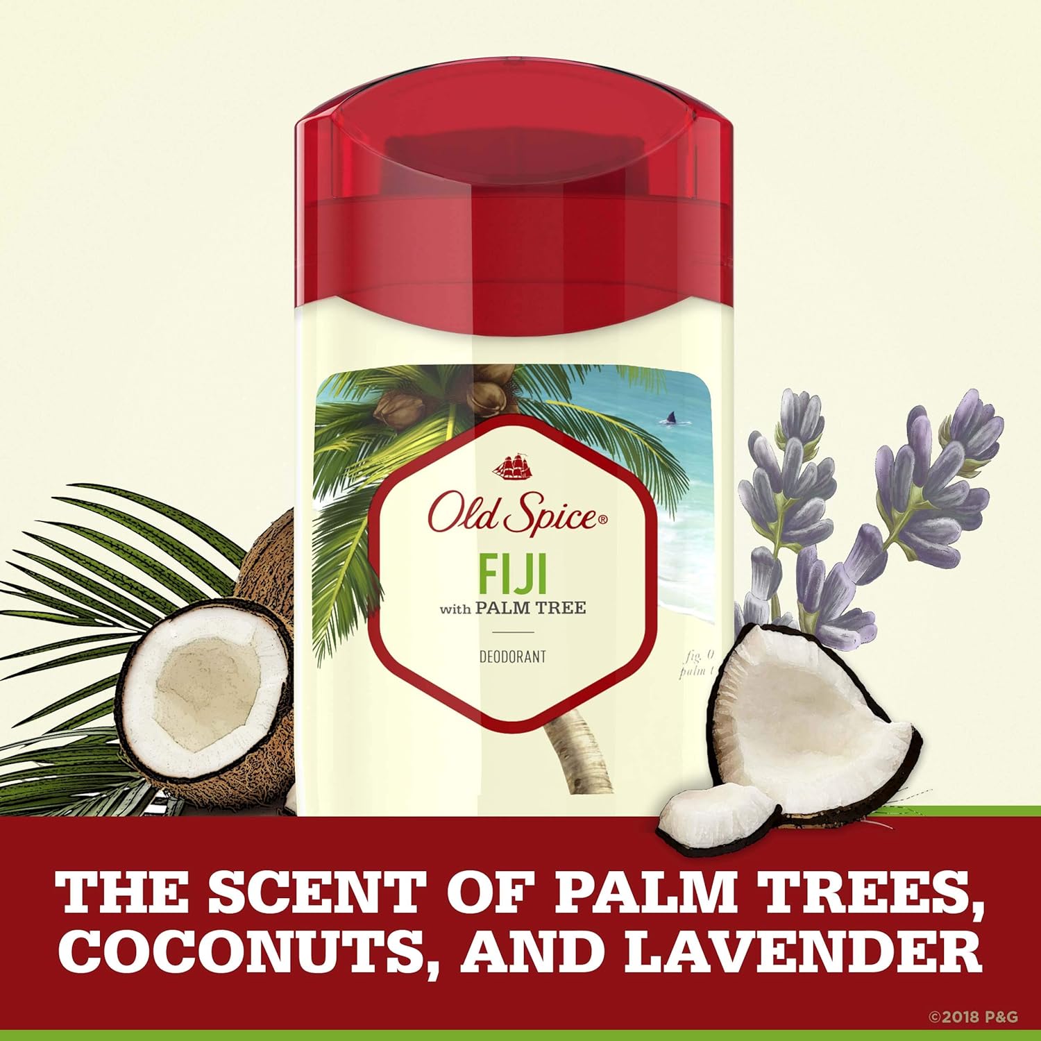 Old Spice Aluminum Free Deodorant for Men, Fiji with Palm Tree Scent, 3.0 Ounce, (Pack of 3) : Beauty