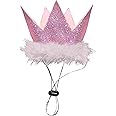 Huxley & Kent Pet Party Crown - Pink (Large) - Crown for Dogs and Cats - Adjustable Strap for Comfort and Stability - Perfect for Birthday Party, Adoption Celebration or Gotcha Day Photos