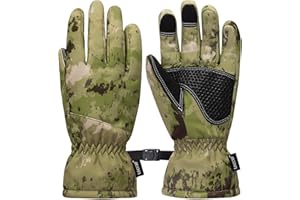 LOCCEF Camouflage Hunting Winter Gloves - Anti-Slip, Touch Screen Ski, Camo Gloves,Outdoor Work and Sports in Cold Weather