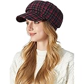 FEOYA Women Newsboy Hat Plaid Cabbie Caps Cotton Casual Stylish Beret Cap Paperboy Hats