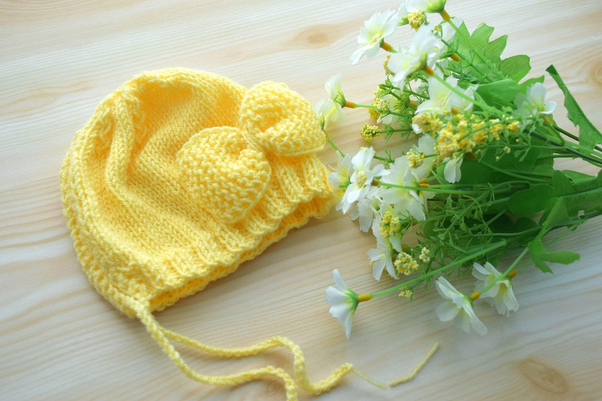 Baby Girl Hat Newborn Gift With Bow Bow Knit Beanie Knitting Toddler Girls Hats Little Girl Winter Fall Shower Gift