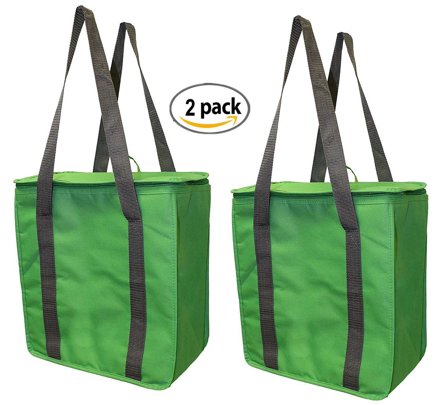 Earthwise Large INSULATED Grocery Bag Shopping Tote Cooler with ZIPPER