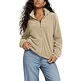 ODODOS Women's Polar Fleece Full-Zip Jacket – Soft Warm Winter Essential Long Sleeve Outerwear with Pockets