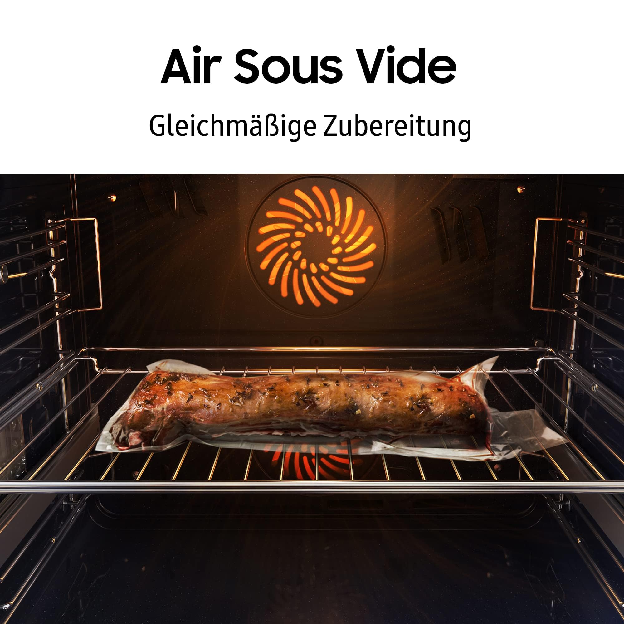 Samsung NV7B6675CDN/U1 Einbaubackofen,76 ℓ, Dual Cook Flex, Pyrolytische Selbstreinigung, SmartThings Cooking, XXL-Garraum 6