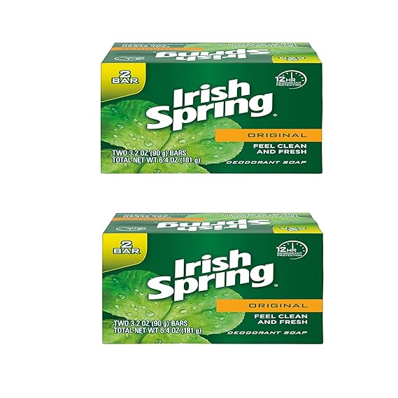 Irish Spring Bar Soap 3.2 Oz Bar (Original, 4 Bars) Beauty