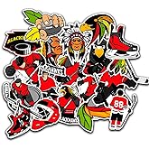 20 PCS Chicago American Blackhawks Hockey Stickers for Water Bottle, Laptop, Bicycle, Computer, Motorcycle, Travel Case, Car Decal Decoration Sticker