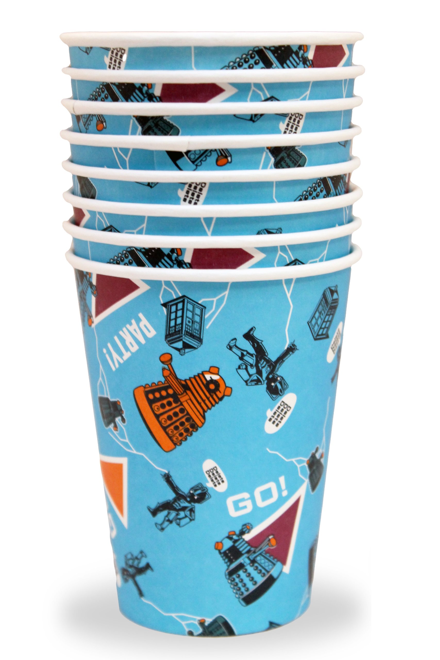 BBC Worldwide Doctor Who 200ml Party Ware Paper Cups (Pack of 8)