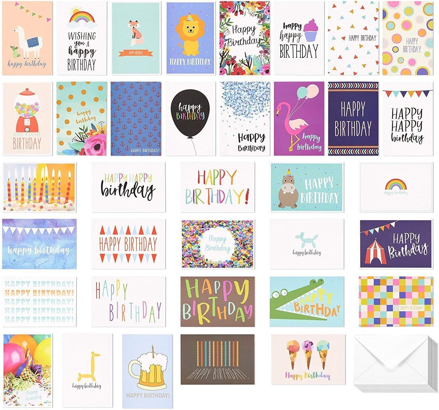 Best Paper Greetings Happy Birthday Greeting Cards (36-Pack) – Happy ...