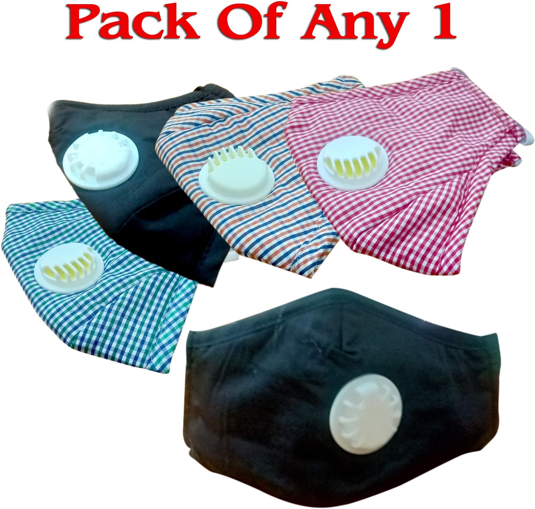 THE LITTLE LOOKERS� Anti Pollution Dust Face Mask Washable Reusable PM 2.5 with Breathing Valve for Kids/Adults (Pack of 1)