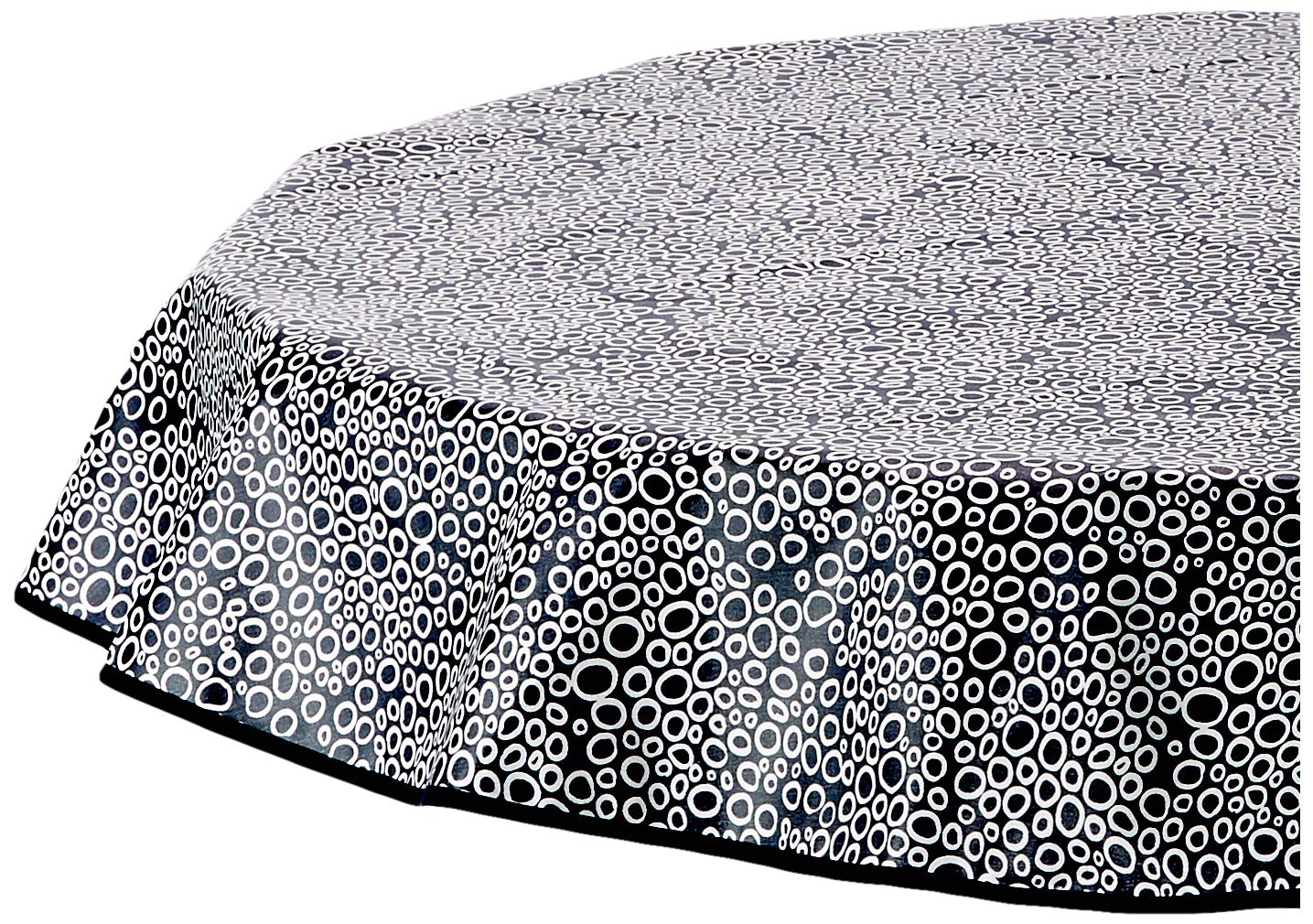 Nydel PVC Coated Bubble Tablecloth, Cotton, Navy, Ronde 160 cm
