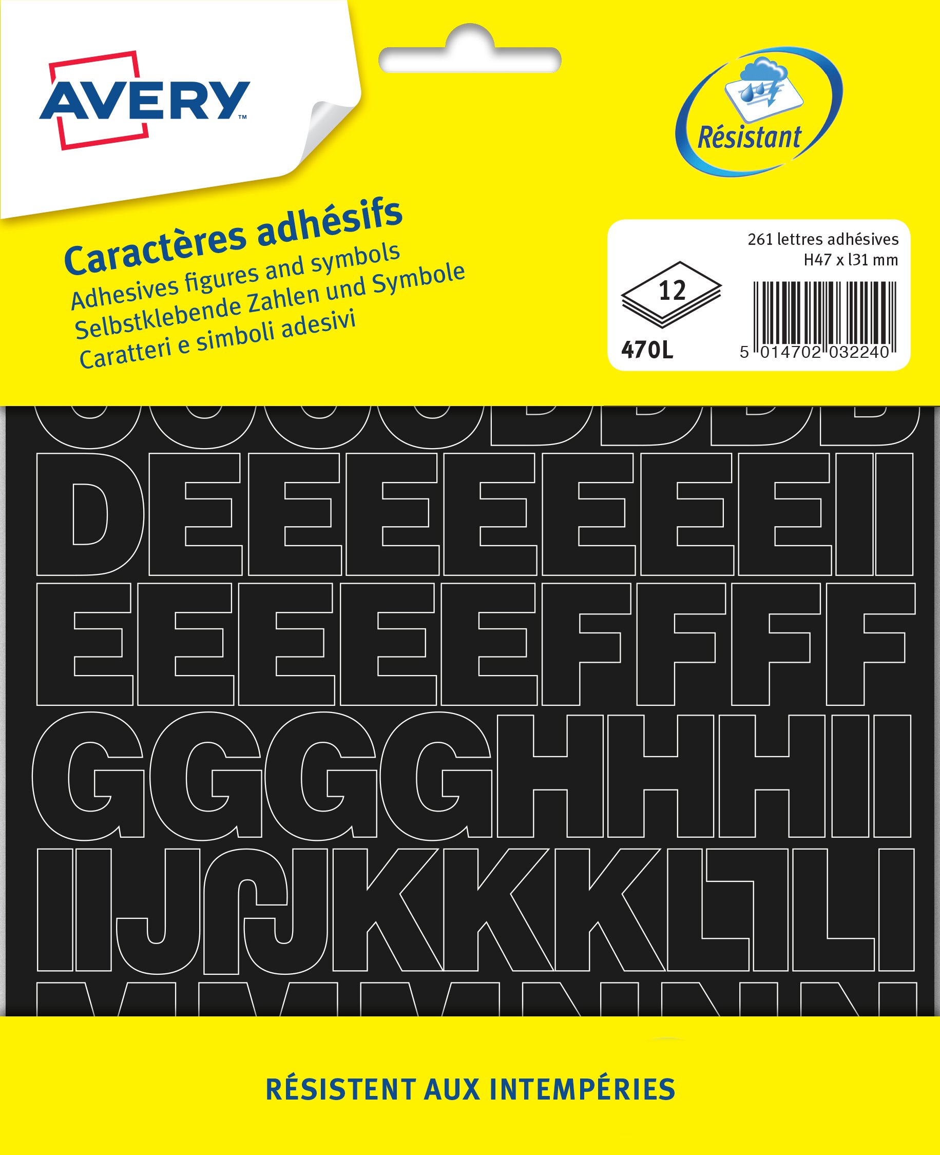 Adhesive Numbers or Letters