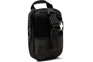 My Medic Sidekick - Camping Hiking and Backpacking First Aid Kit - 70 Items - HSA and FSA Eligible - Small Ifak Great for Travel or Motorcycle - Portable Emergency Kit – Black