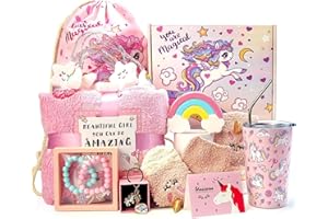 Wzvzss Unicorn Birthday Gifts for Girls,Unicorn Gifts Box for Toddler/Teen Girls,Gift for Girls Age 6-8 4 5 7 9 10 Year Old, Valentine's Day Gifts - 9 Pcs Valentine's Day Gift Set for Little Girl