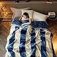LGYKUMEG Korean Mink Blanket Plush Blanket Queen Size 79"X91" and 8 Lb Korean Blanket,2 Ply Super Soft Warm Korean Style Reversible with Embossed Fleece Blanket,200x230cm