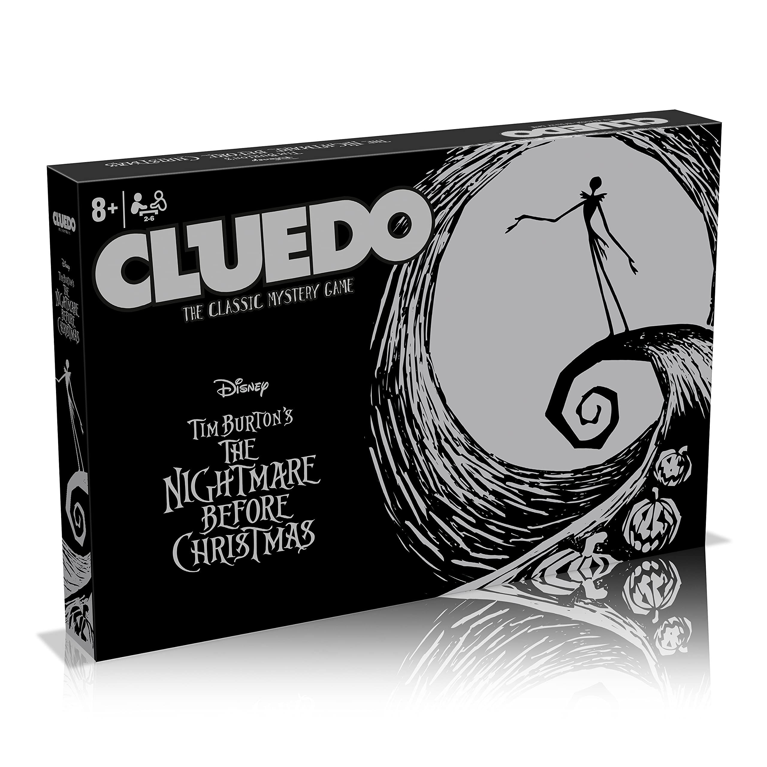Winning Moves Nightmare Before Christmas Cluedo Board Game, Join Jack, Sally, Dr Finkelstein, Oogie Boogie to figure out who kidnapped Sandy Claws, gift for ages 8 plus