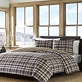 Eddie Bauer - King Comforter Set, Reversible Cotton Bedding with Matching Shams, Luxurious Bedding Set (Port Gamble Blue, King)