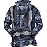 Del Mex Mexican Baja Hoodie Sweatshirt Pullover Jerga Surf Poncho Drug Rug